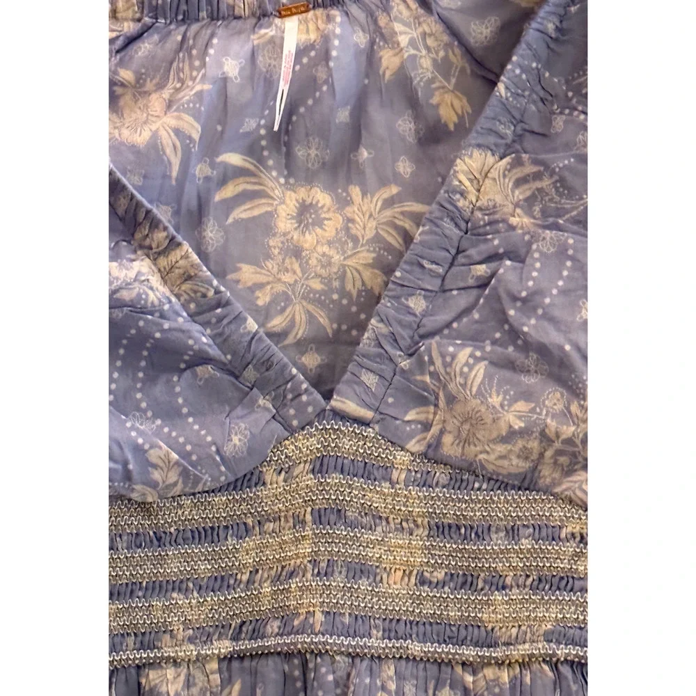 NEW FREE PEOPLE BLUE VIOLET COMBO GOLDEN HOUR MAXI DRESS SZ S